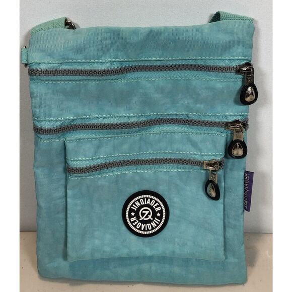 JINQIAOER CROSSBODY NYLON AQUA Handbag Purse - Picture 1 of 11